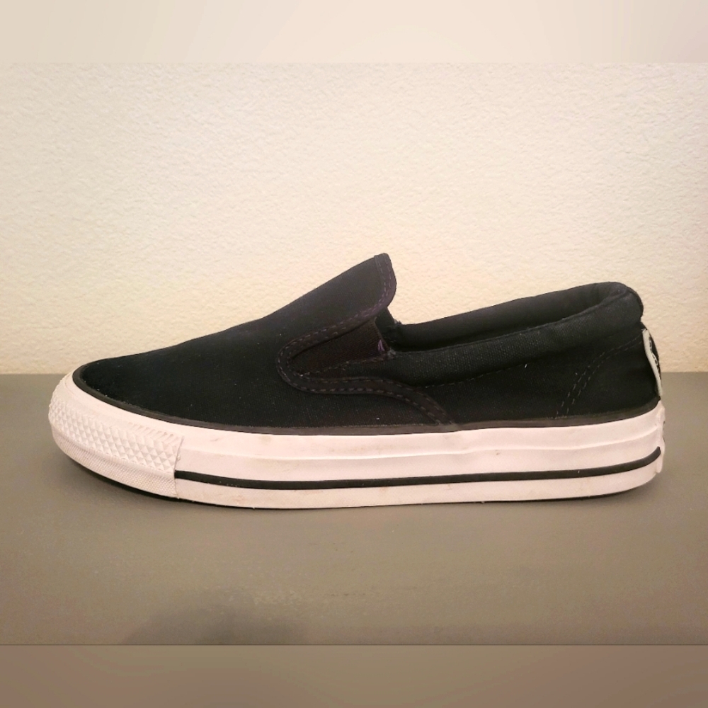 😍 Converse Chuck Taylor Double Gore Slips BLACK SHOES SIZE WOMEN- 6 MEN- 4.5